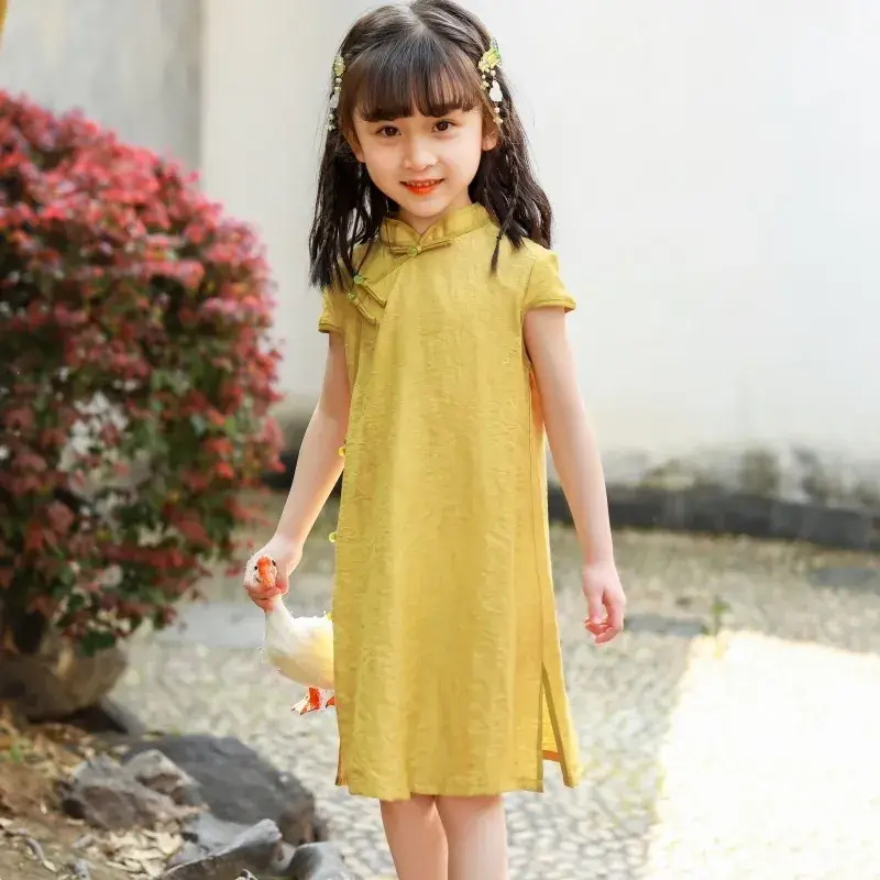 Girls Cheongsam Tang Suit Spring Summer 2025 - Image 3