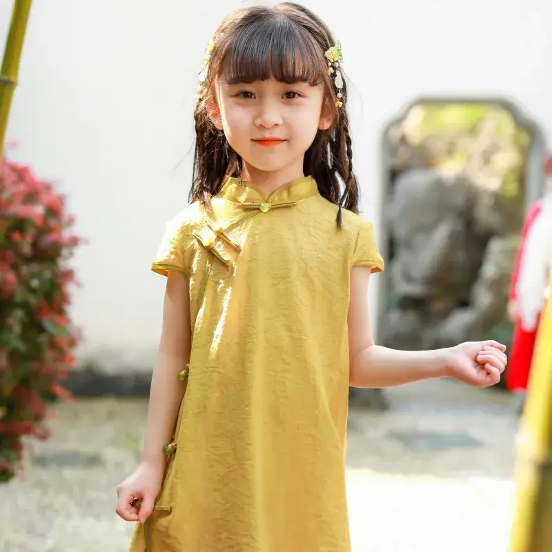 Girls Cheongsam Tang Suit Spring Summer 2025 - Image 5