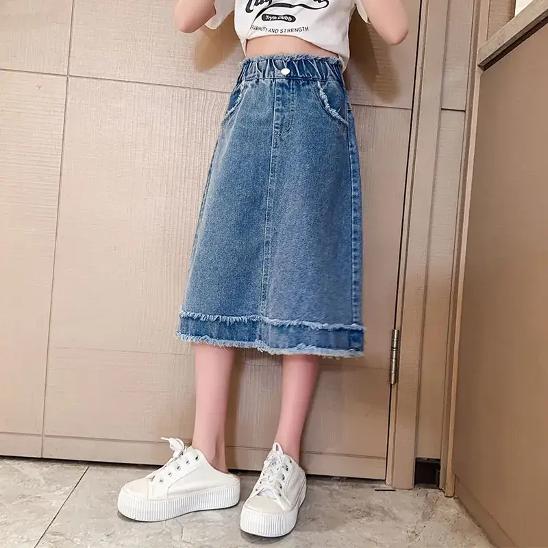 Girls Denim Skirt Medium Large Spring Wear - Image 3