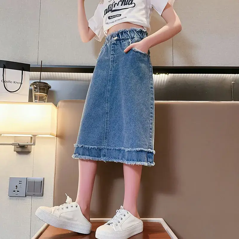 Girls Denim Skirt Medium Large Spring Wear - Image 4