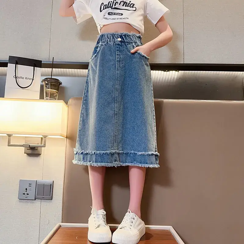 Girls Denim Skirt Medium Large Spring Wear - Image 5