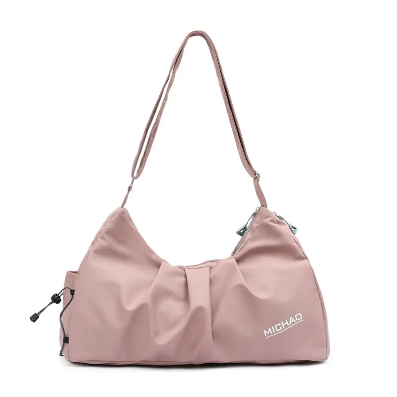 Pink Waterproof Shoulder Bag for Men Women Large Capacity - Image 9