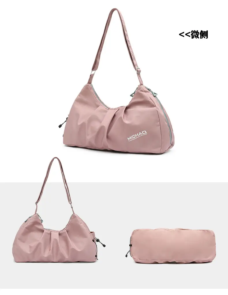 Pink Waterproof Shoulder Bag for Men Women Large Capacity — feature 15