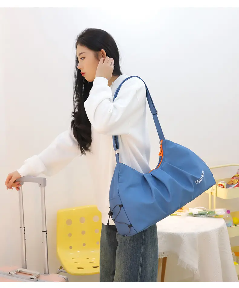 Pink Waterproof Shoulder Bag for Men Women Large Capacity — feature 27