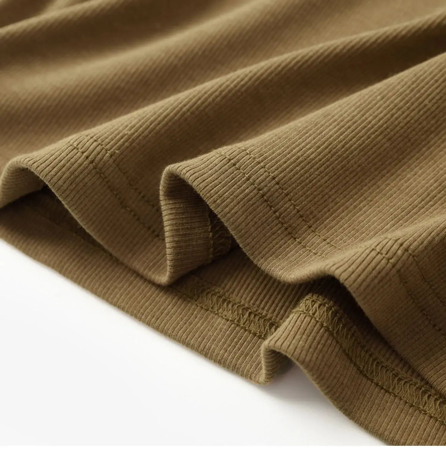 Women Cotton U-Neck T-Shirt Olive Green Short Sleeve 2025 — feature 22