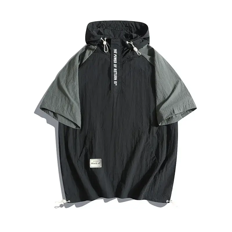 Men's Fertilizer Plus Size Hooded T-Shirt Cream Olive