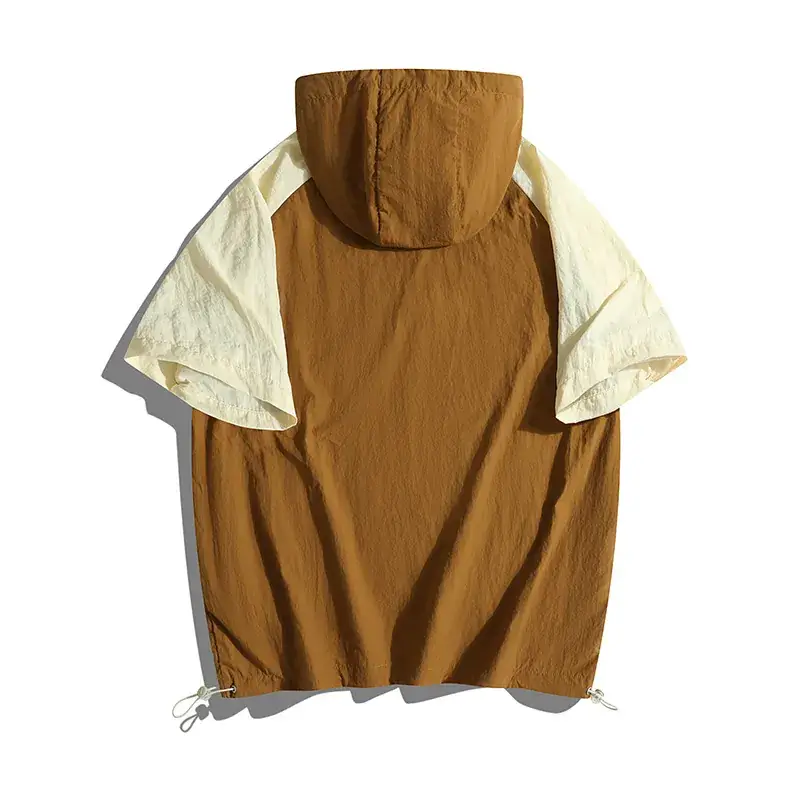 Men's Fertilizer Plus Size Hooded T-Shirt Cream Olive