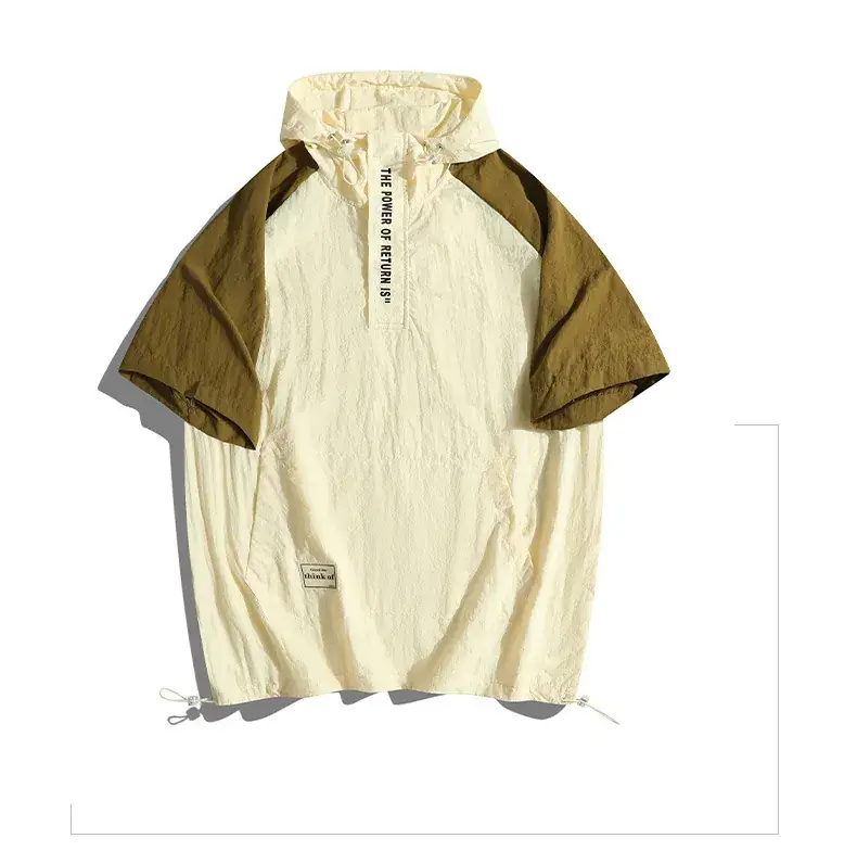 Men's Fertilizer Plus Size Hooded T-Shirt Cream Olive — feature 13
