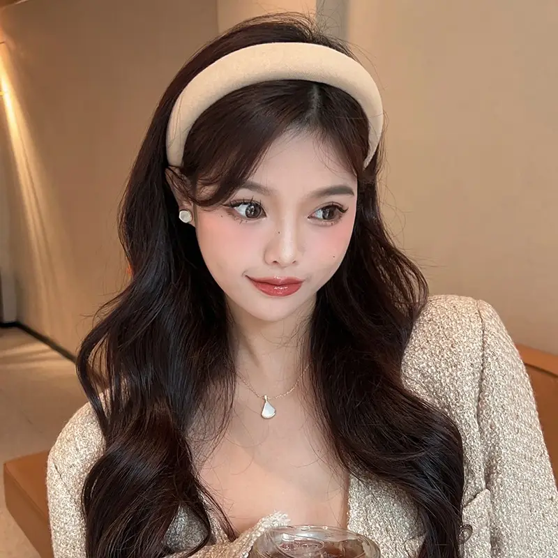Winter High Cranial Top Sponge Hair Hoop Brown - Image 7