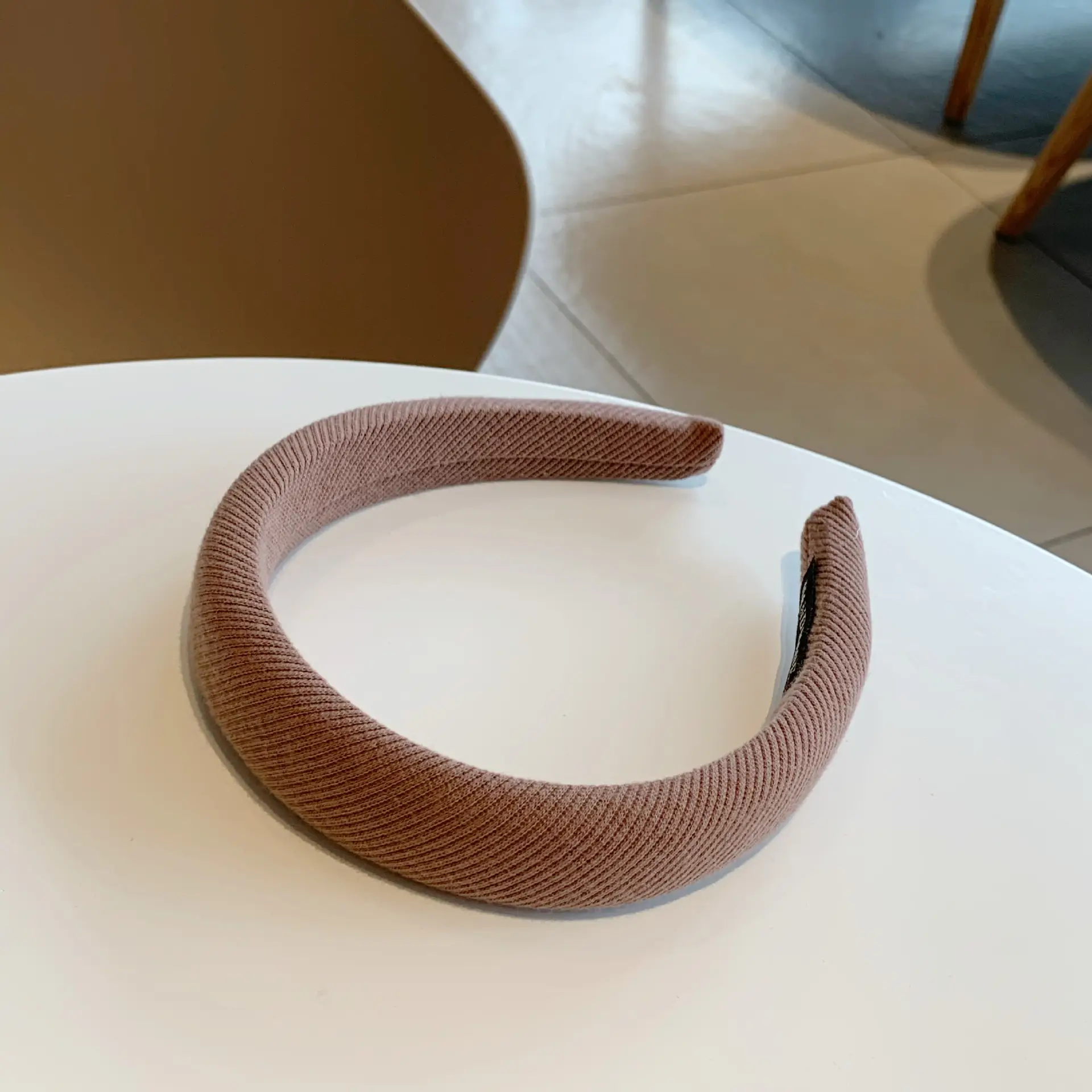 Winter High Cranial Top Sponge Hair Hoop Brown - Image 4