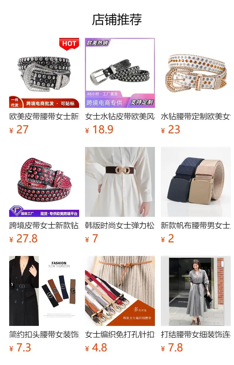 Cross-Border Unisex Crystal Belt with Hip-Hop Decor — feature 4