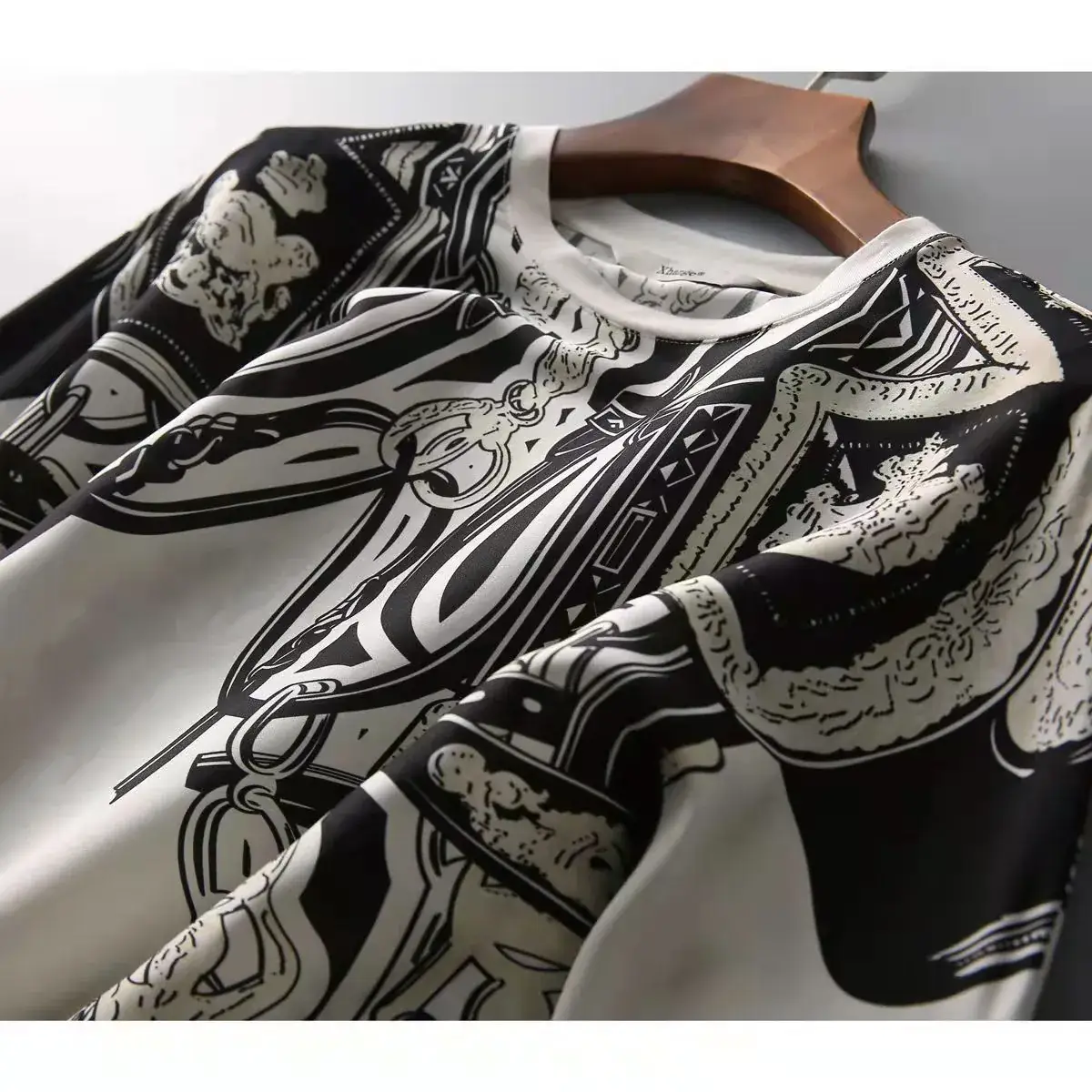 Women Dolman Sleeve Satin Top Black White 2023