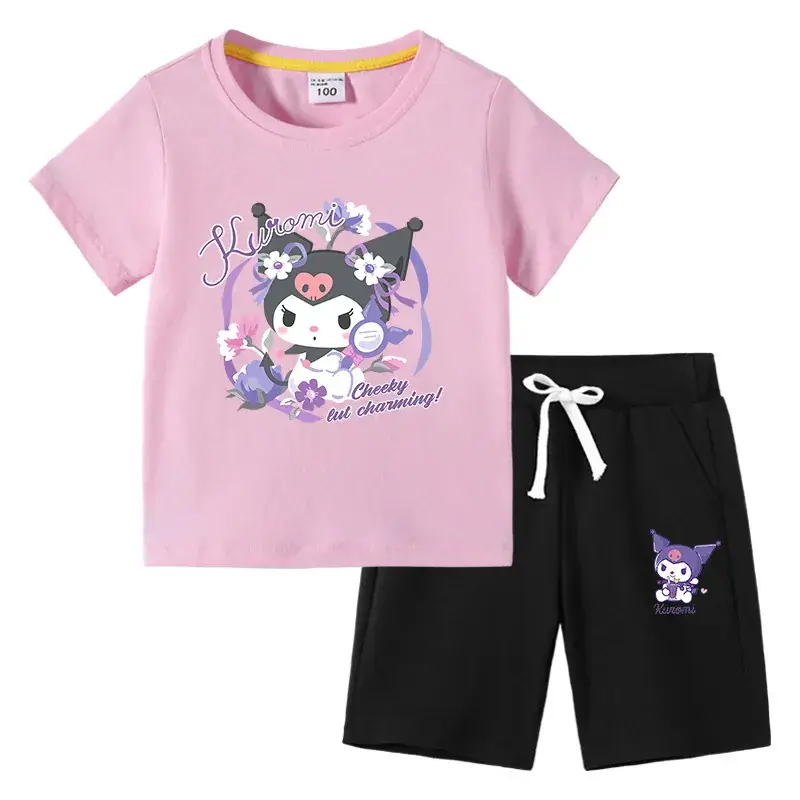 2023 Kids Orange Kurta & Navy Shorts Set - Image 8