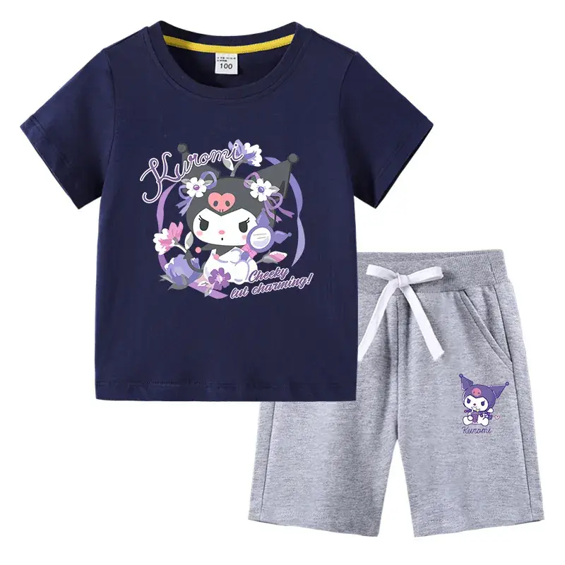 2023 Kids Orange Kurta & Navy Shorts Set - Image 19