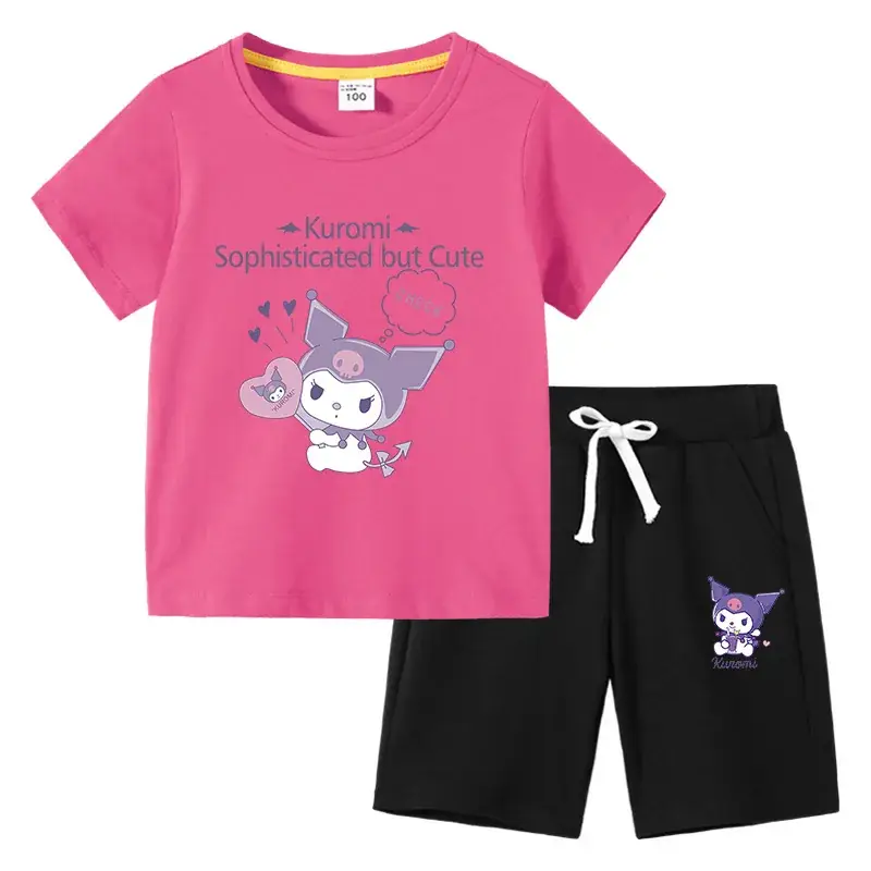 2023 Kurumi Graphic Cotton 2-Piece Summer Suit for Kids - Image 22