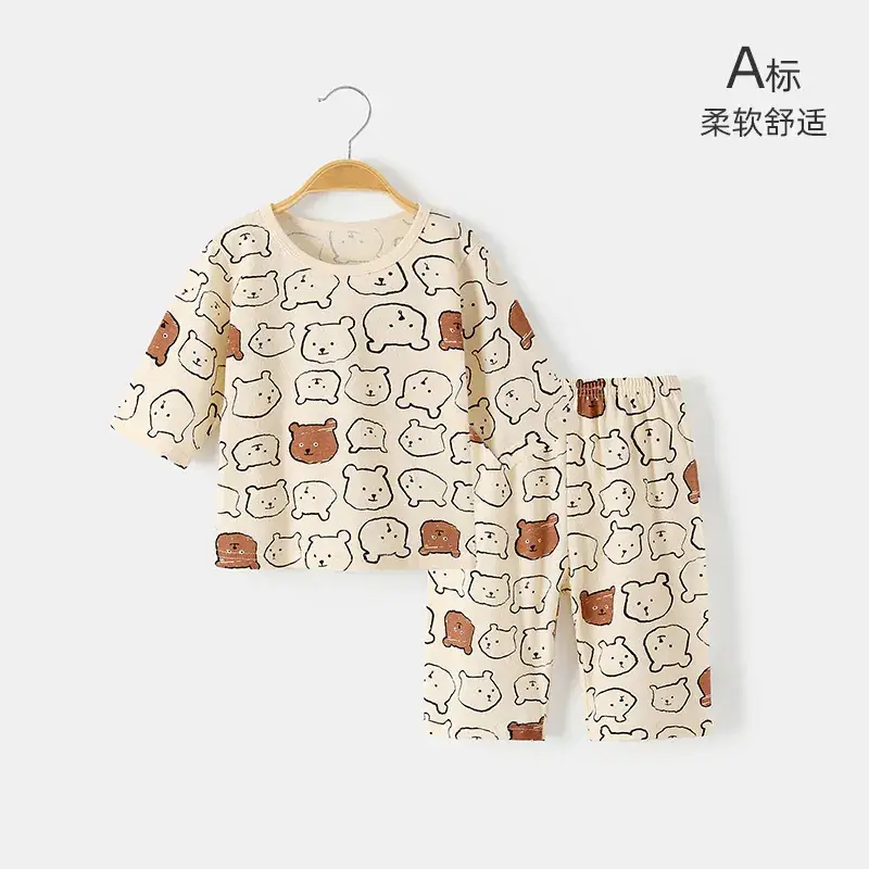 Baby's Mesh Summer Suit White Letter Print - Image 3