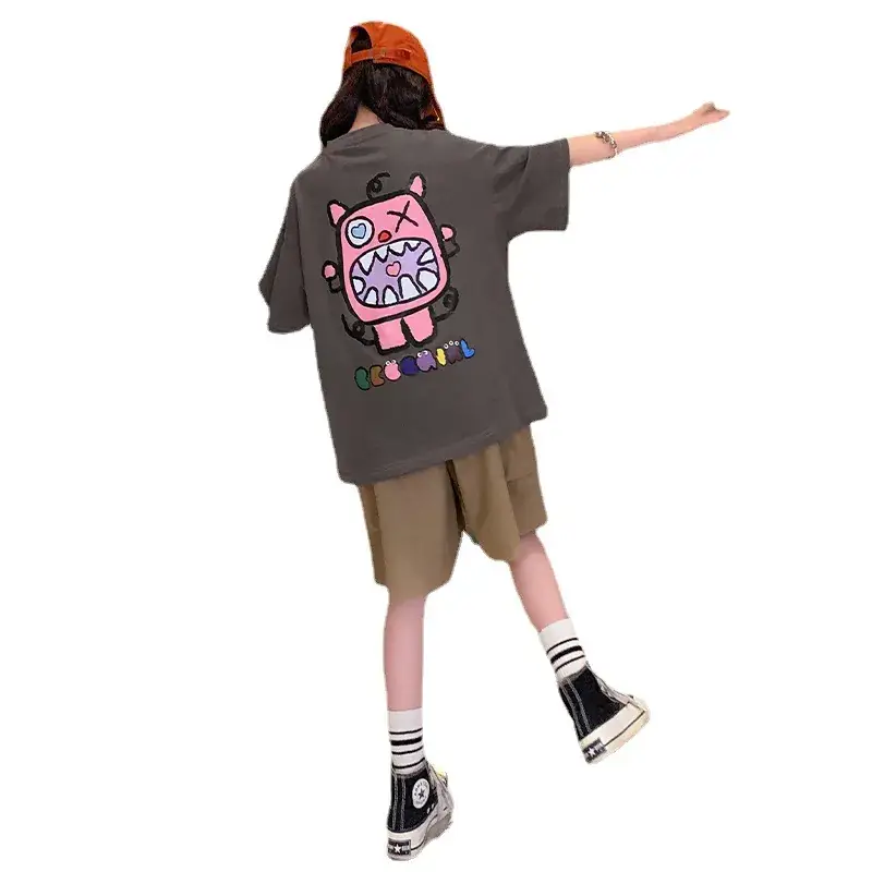 Girls Cotton Short Sleeve T-Shirt Summer Casual Medium Big - Image 7