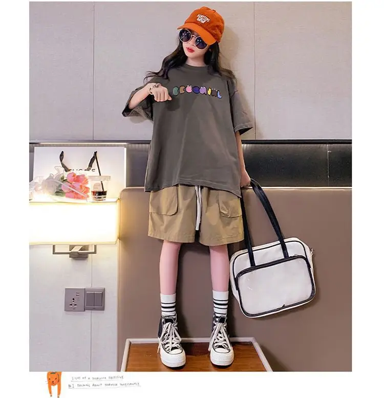 Girls Cotton Short Sleeve T-Shirt Summer Casual Medium Big — feature 13