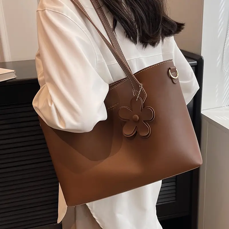 Women's Textured Crossbody Bag with Floral Design