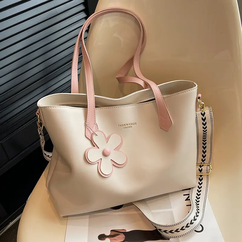 Women's Textured Crossbody Bag with Floral Design