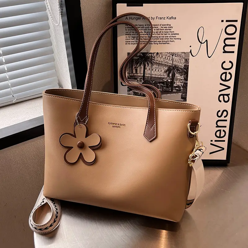 Women's Textured Crossbody Bag with Floral Design