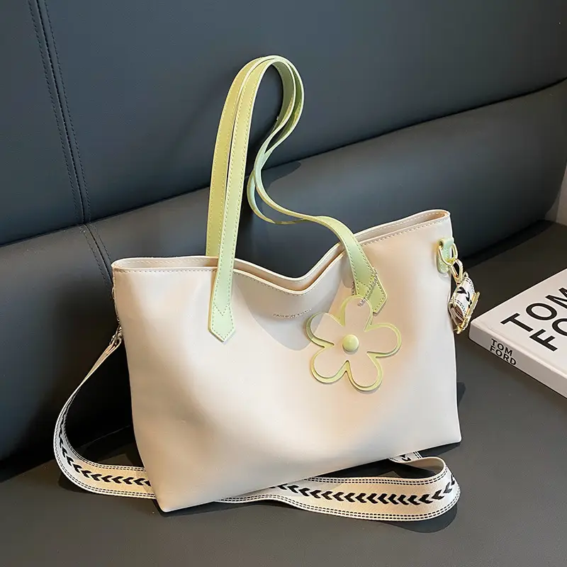 Women's Textured Crossbody Bag with Floral Design