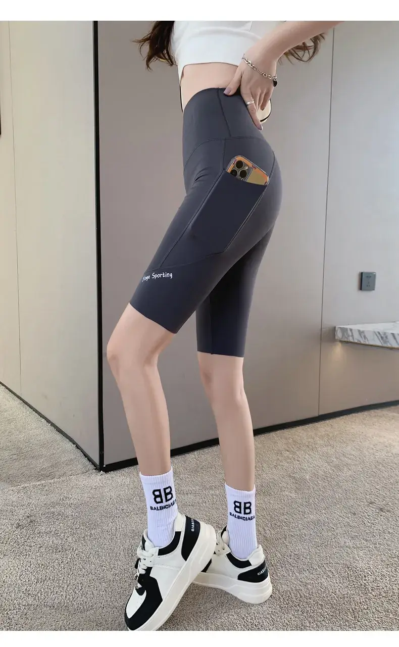 High Waist Slimming Shorts for Women, Tummy Control Yoga Pants — feature 24