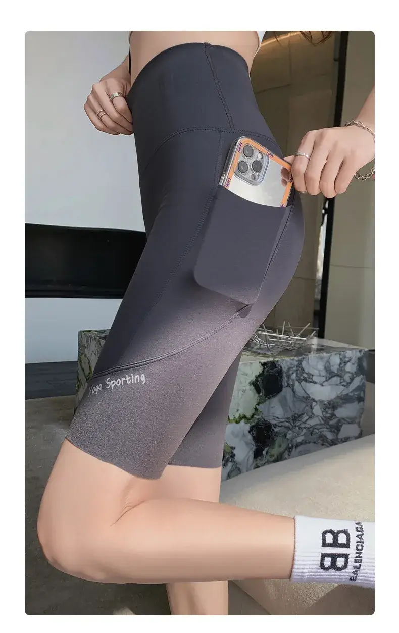 High Waist Slimming Shorts for Women, Tummy Control Yoga Pants — feature 25