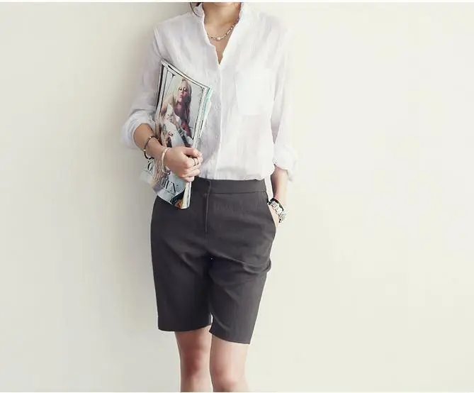 Women Cotton Linen Long Sleeve Shirt Sun Protective Harajuku Style — feature 14