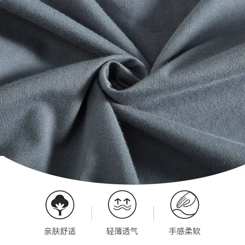 Men Women Heavy Cotton T-Shirt White Solid Blanket - Image 6