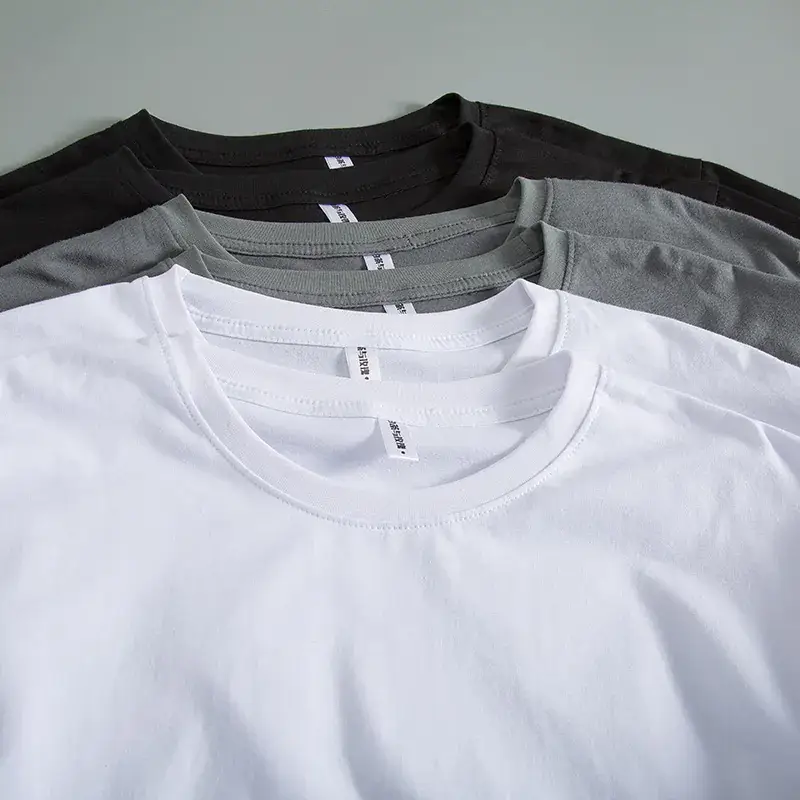 Men Women Heavy Cotton T-Shirt White Solid Blanket - Image 7