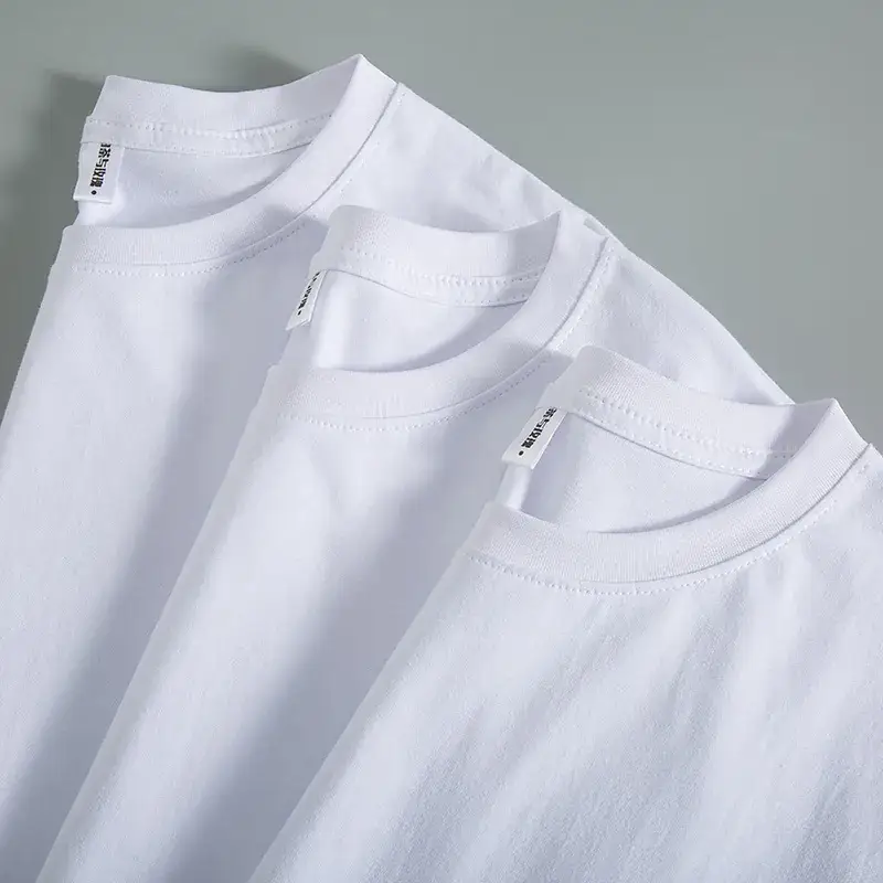 Men Women Heavy Cotton T-Shirt White Solid Blanket - Image 2