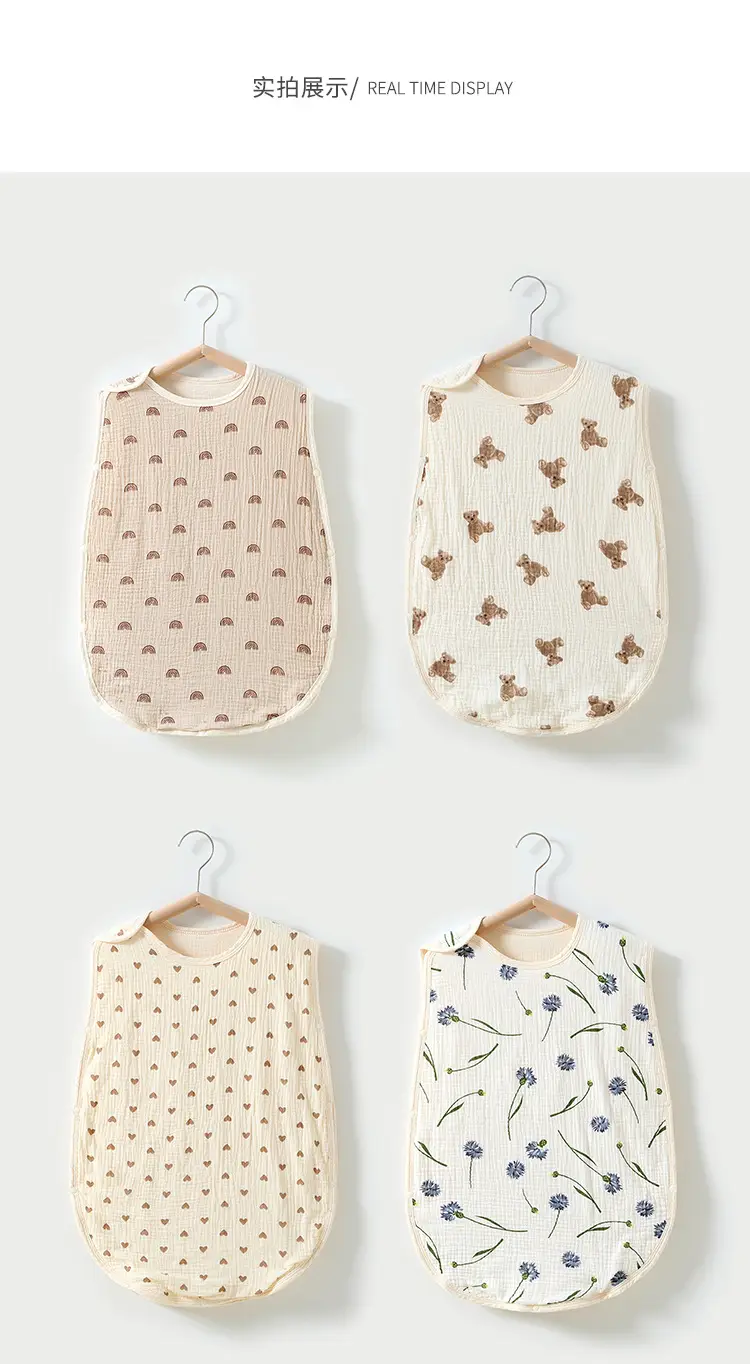 Baby Sleeping Bag Cotton 6-Layer Sleeveless Vest Newborn 0-4 — feature 6