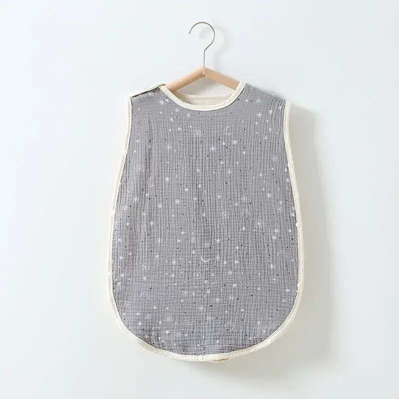 Baby Sleeping Bag Cotton 6-Layer Sleeveless Vest Newborn 0-4
