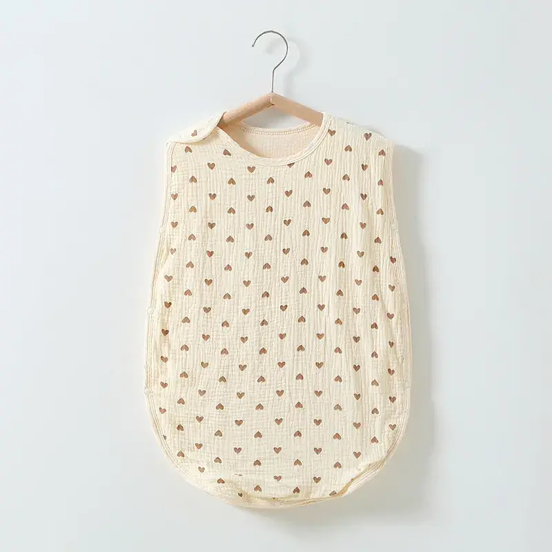Baby Sleeping Bag Cotton 6-Layer Sleeveless Vest Newborn 0-4