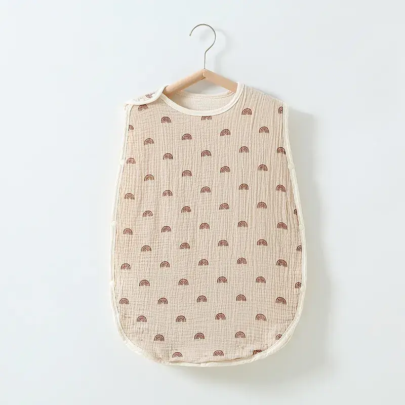Baby Sleeping Bag Cotton 6-Layer Sleeveless Vest Newborn 0-4