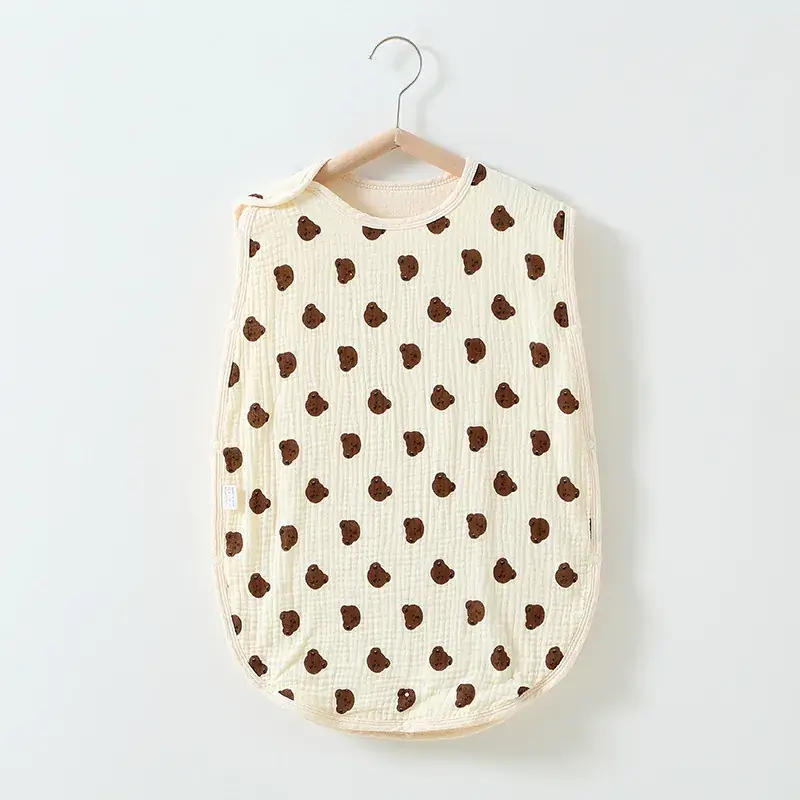 Baby Sleeping Bag Cotton 6-Layer Sleeveless Vest Newborn 0-4