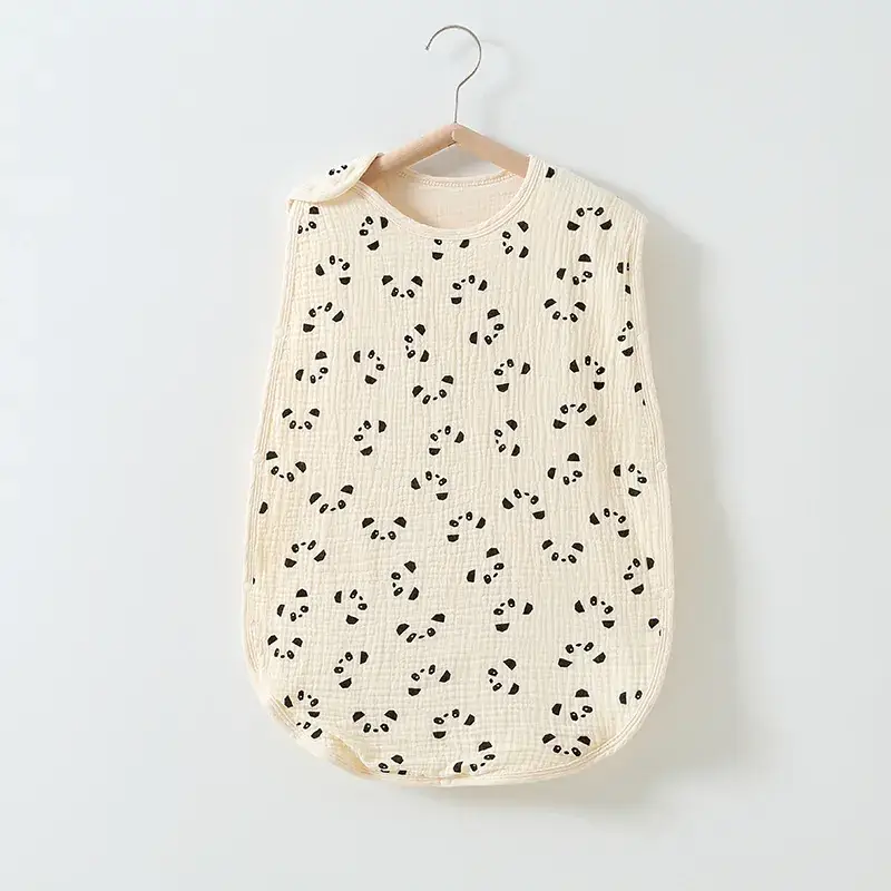 Baby Sleeping Bag Cotton 6-Layer Sleeveless Vest Newborn 0-4