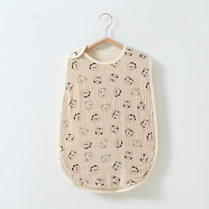 Baby Sleeping Bag Cotton 6-Layer Sleeveless Vest Newborn 0-4