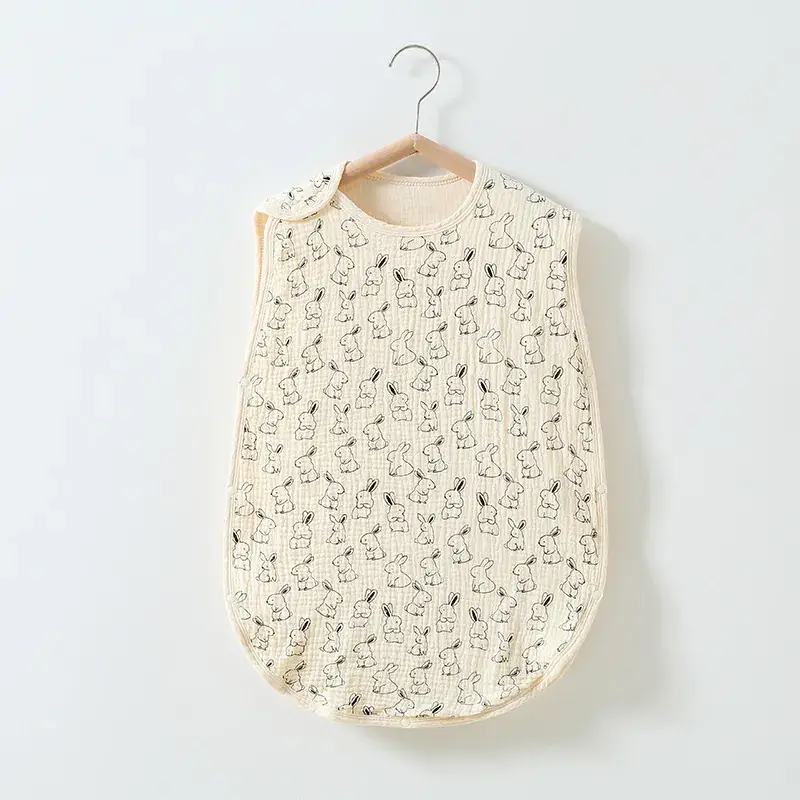 Baby Sleeping Bag Cotton 6-Layer Sleeveless Vest Newborn 0-4
