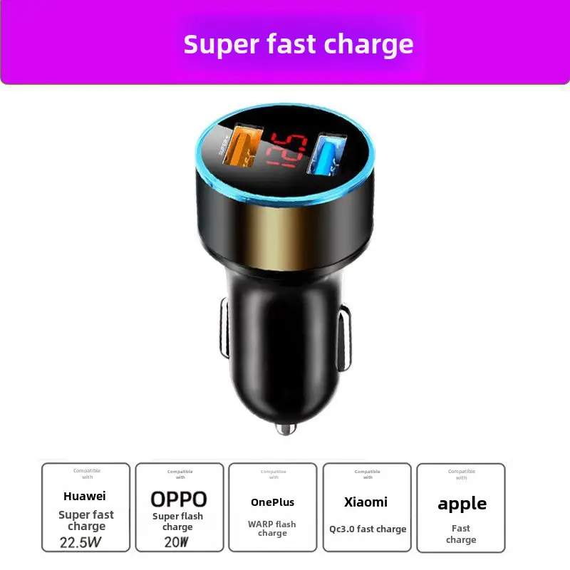 120W Digital Car Charger Fast Charging Multi-Function - Image 10