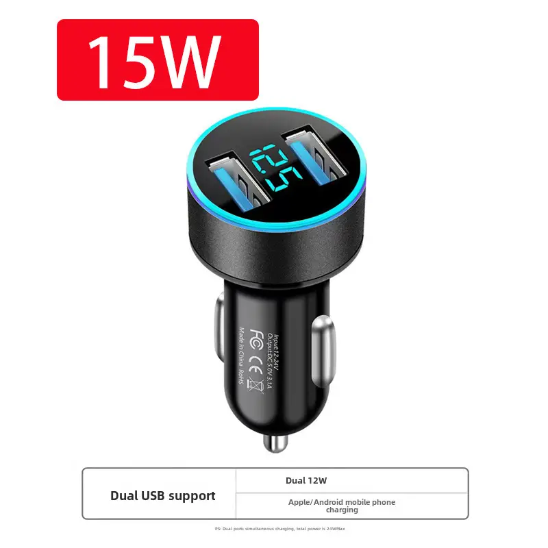 120W Digital Car Charger Fast Charging Multi-Function - Image 11