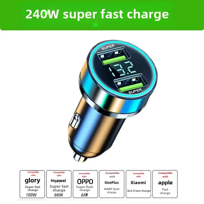 120W Digital Car Charger Fast Charging Multi-Function - Image 7