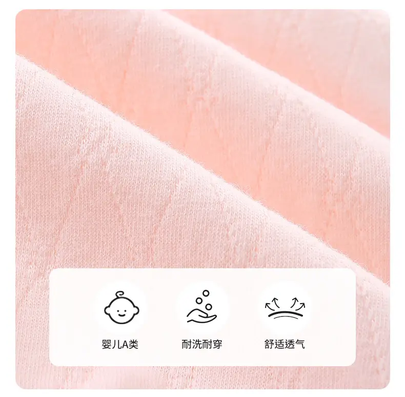 Baby One-piece Short Climbing Clothes Pink & White — feature 4