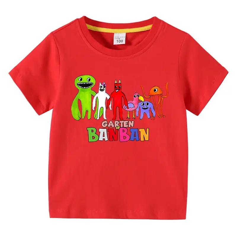 Banban Garden T-Shirt Pink Boys Girls Summer Wear - Image 4