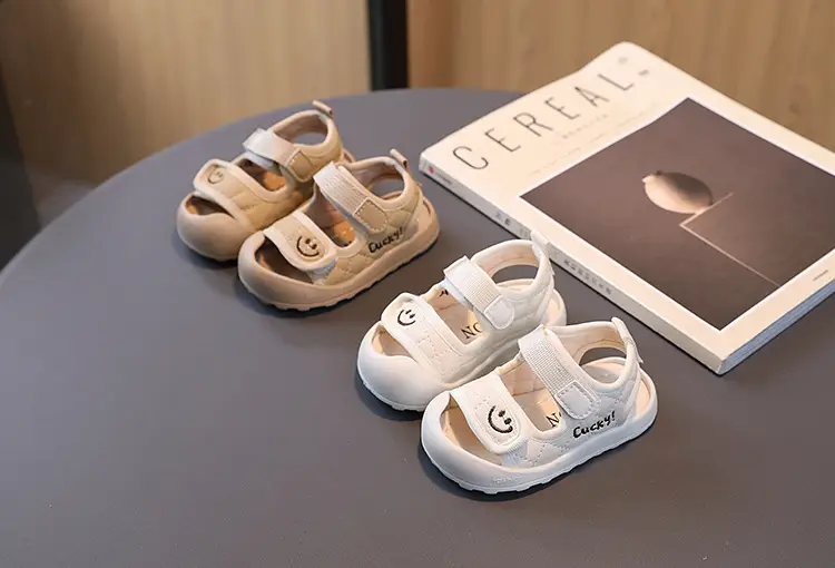 Baby Sandals Beige Soft Soled Toddler Shoes — feature 1