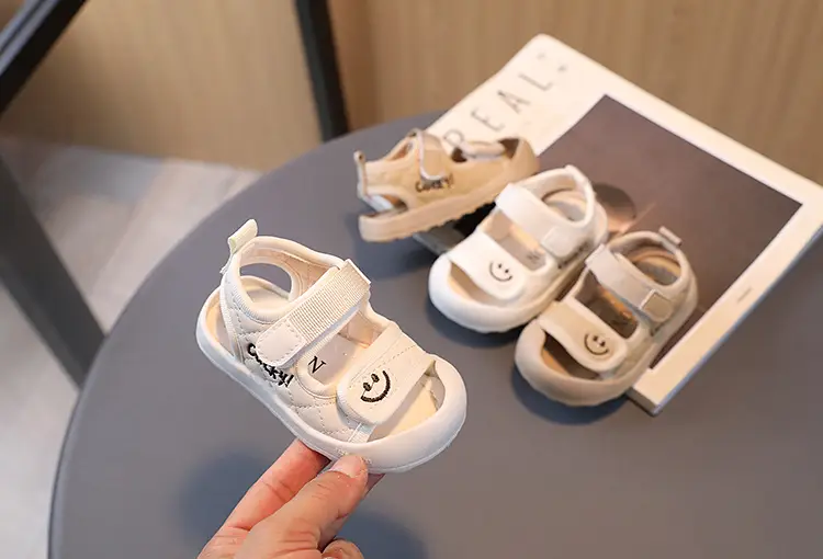 Baby Sandals Beige Soft Soled Toddler Shoes — feature 2