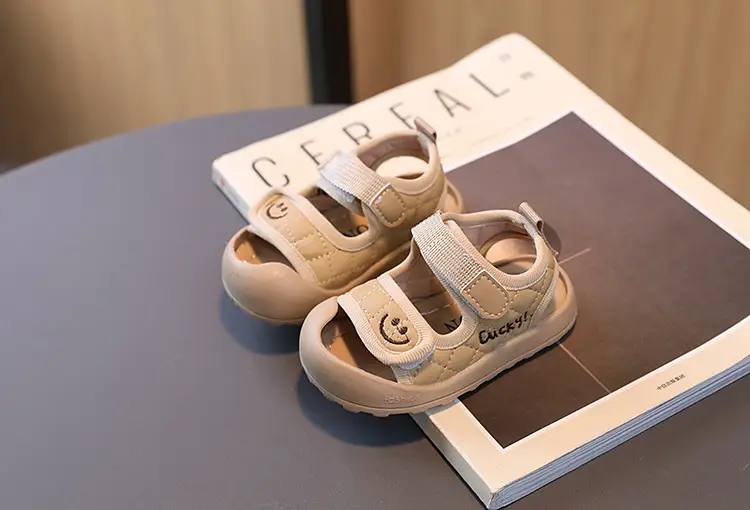 Baby Sandals Beige Soft Soled Toddler Shoes — feature 3
