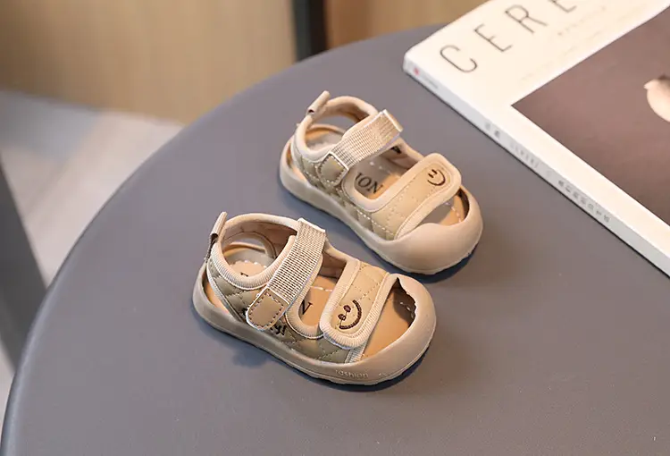 Baby Sandals Beige Soft Soled Toddler Shoes — feature 4