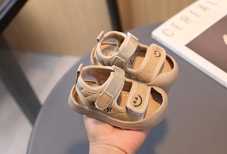 Baby Sandals Beige Soft Soled Toddler Shoes — feature 5